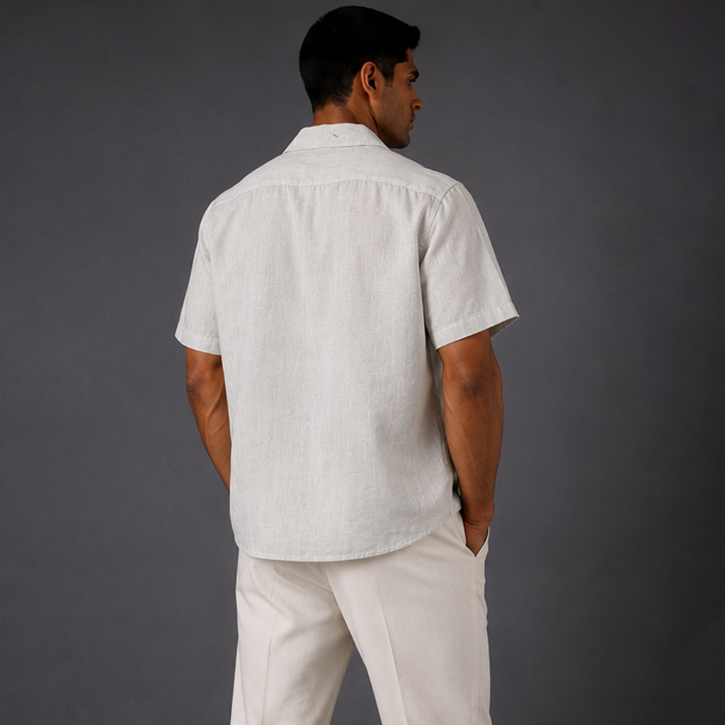 Linen Regular Fit Short Sleeve Shirt