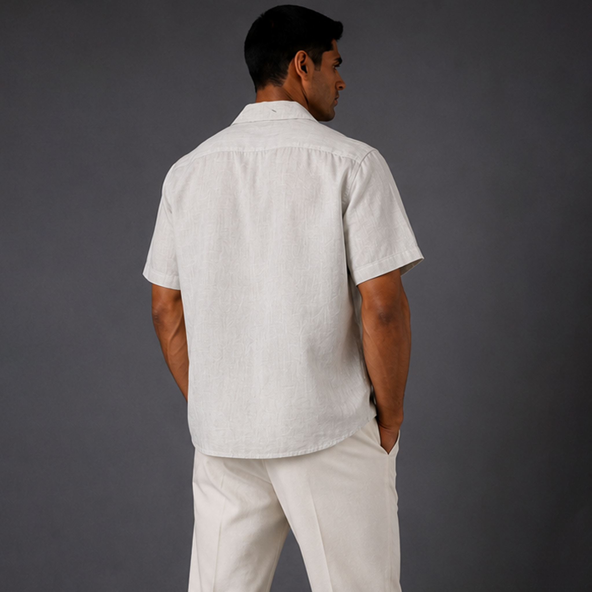 Linen Regular Fit Short Sleeve Shirt