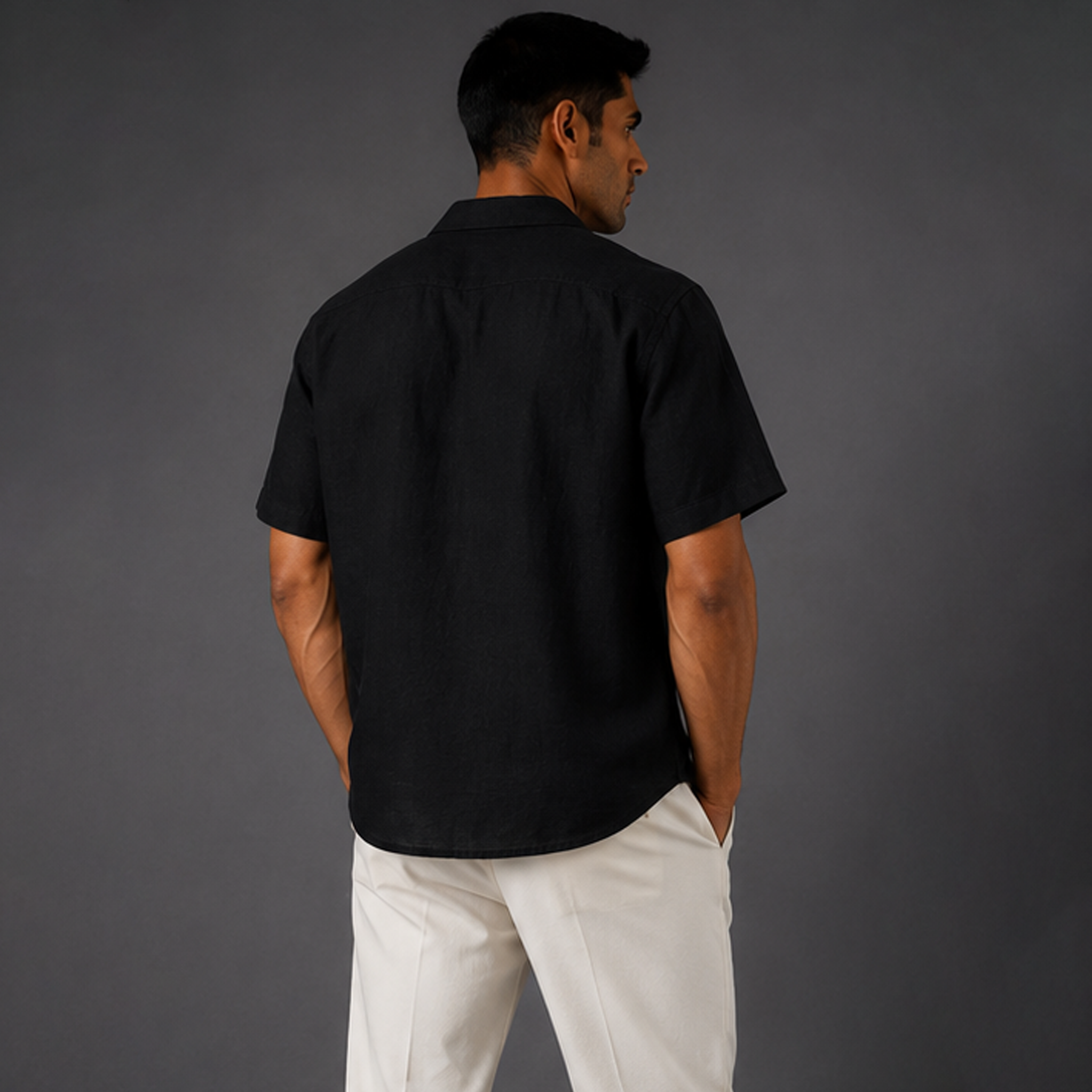 Linen Regular Fit Short Sleeve Shirt