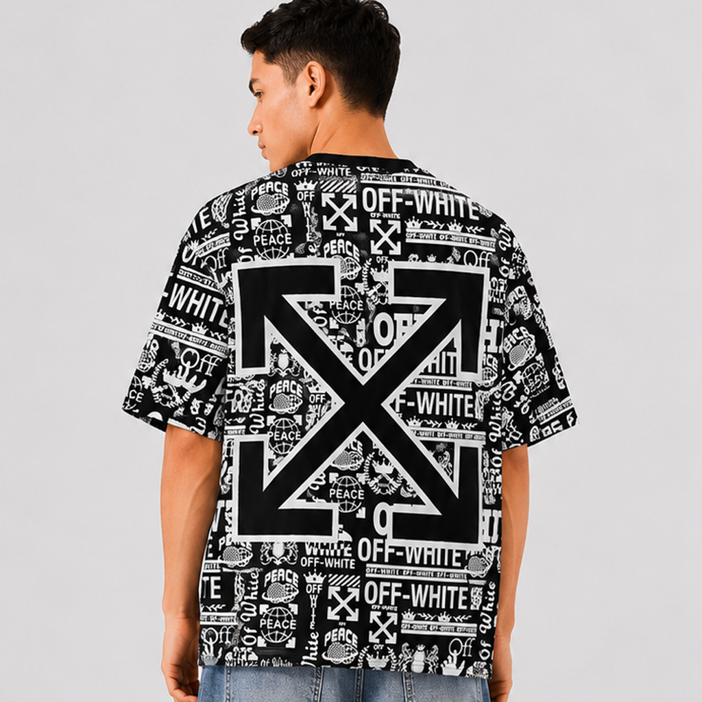 DOUBLE-FACE OFFWHITE Oversized T-shirt