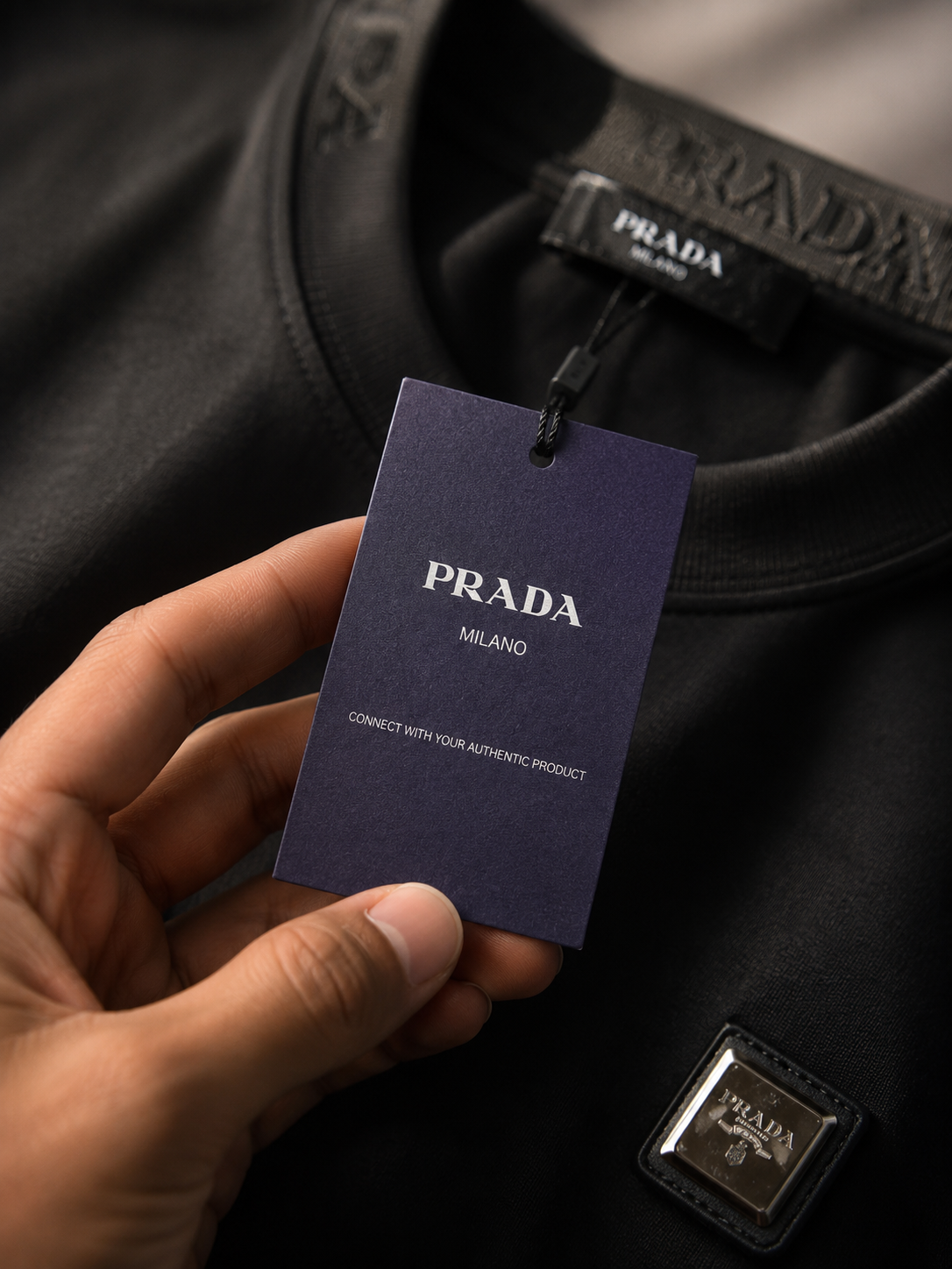 PRADA RIBBON Oversized T-shirt