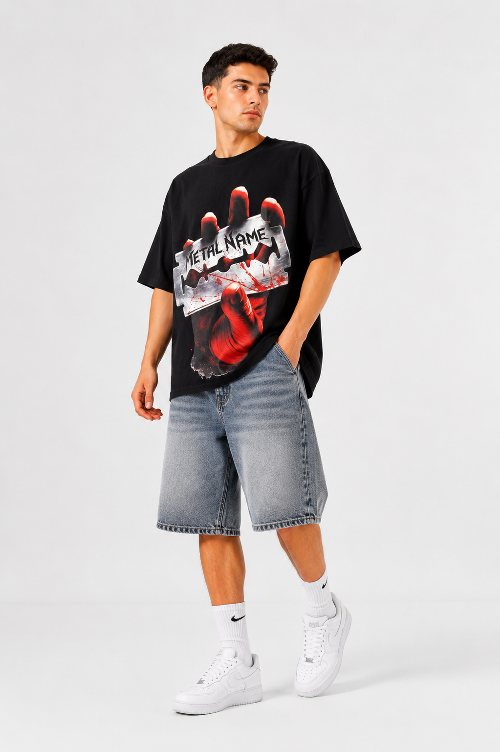 METAL NAME Oversized T-shirt