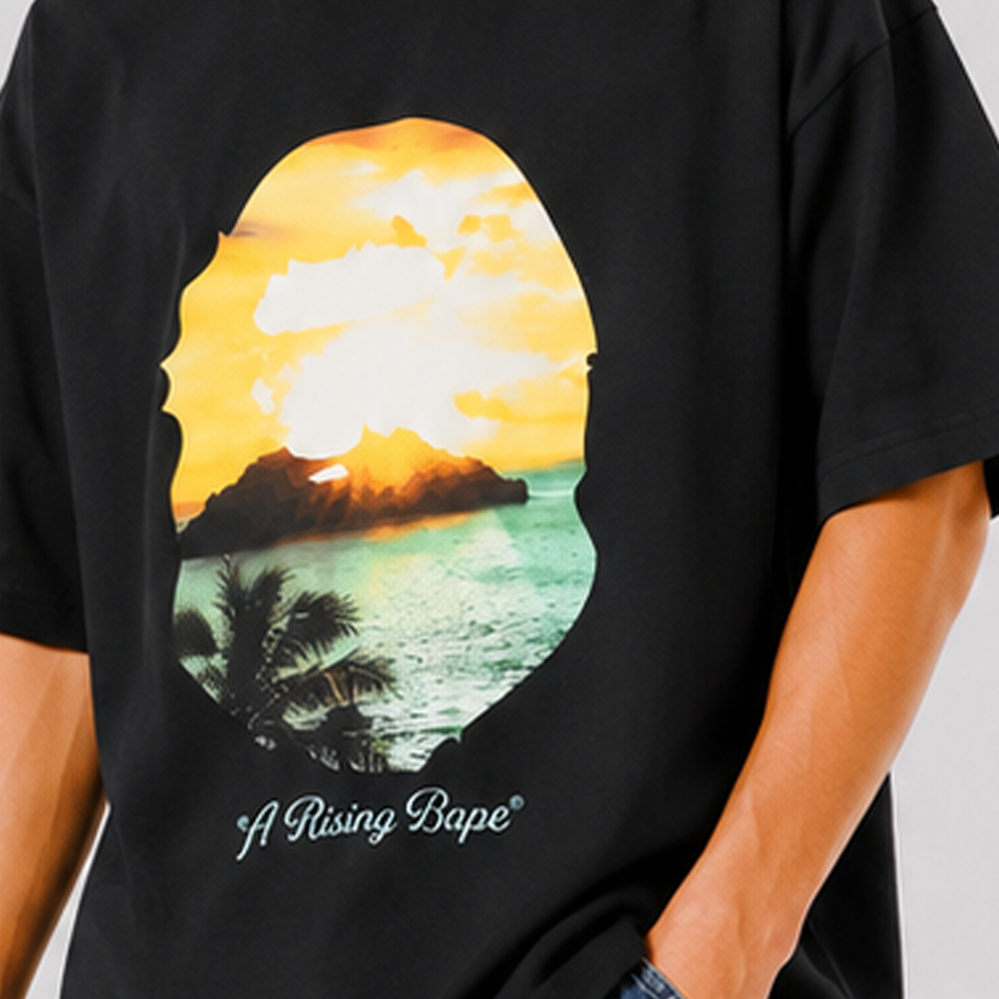 A RISING BAPE Oversized T-shirt