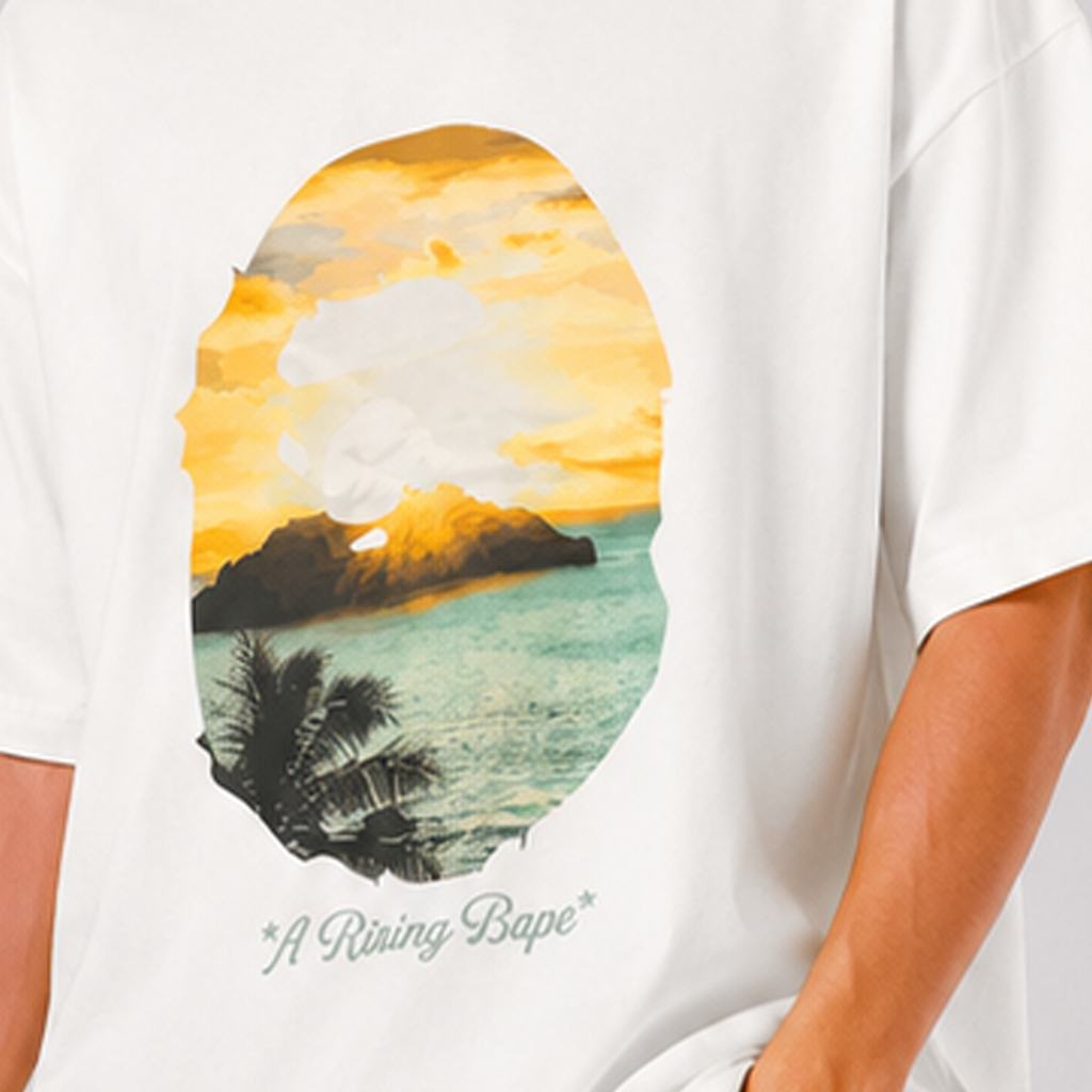 A RISING BAPE Oversized T-shirt
