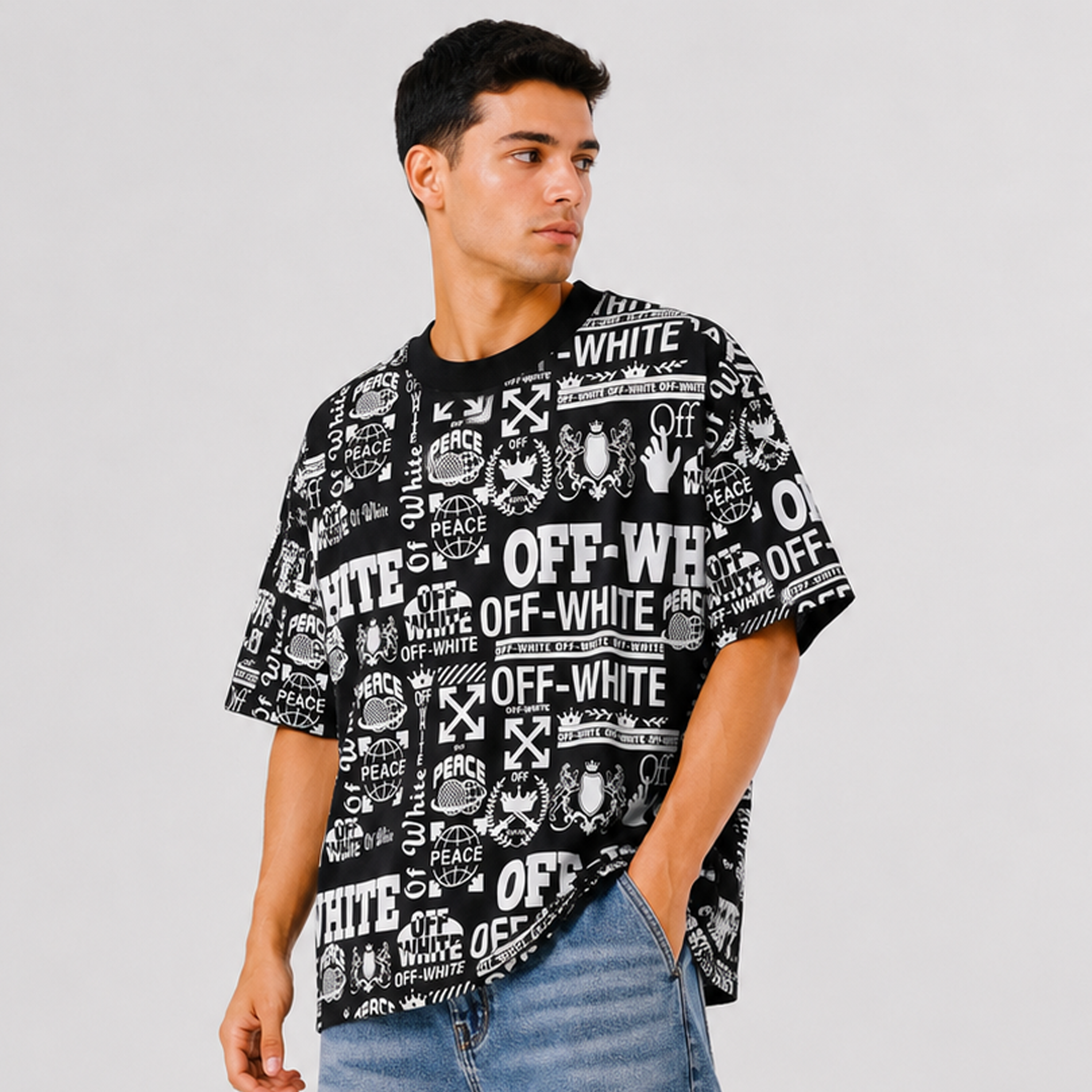 DOUBLE-FACE OFFWHITE Oversized T-shirt