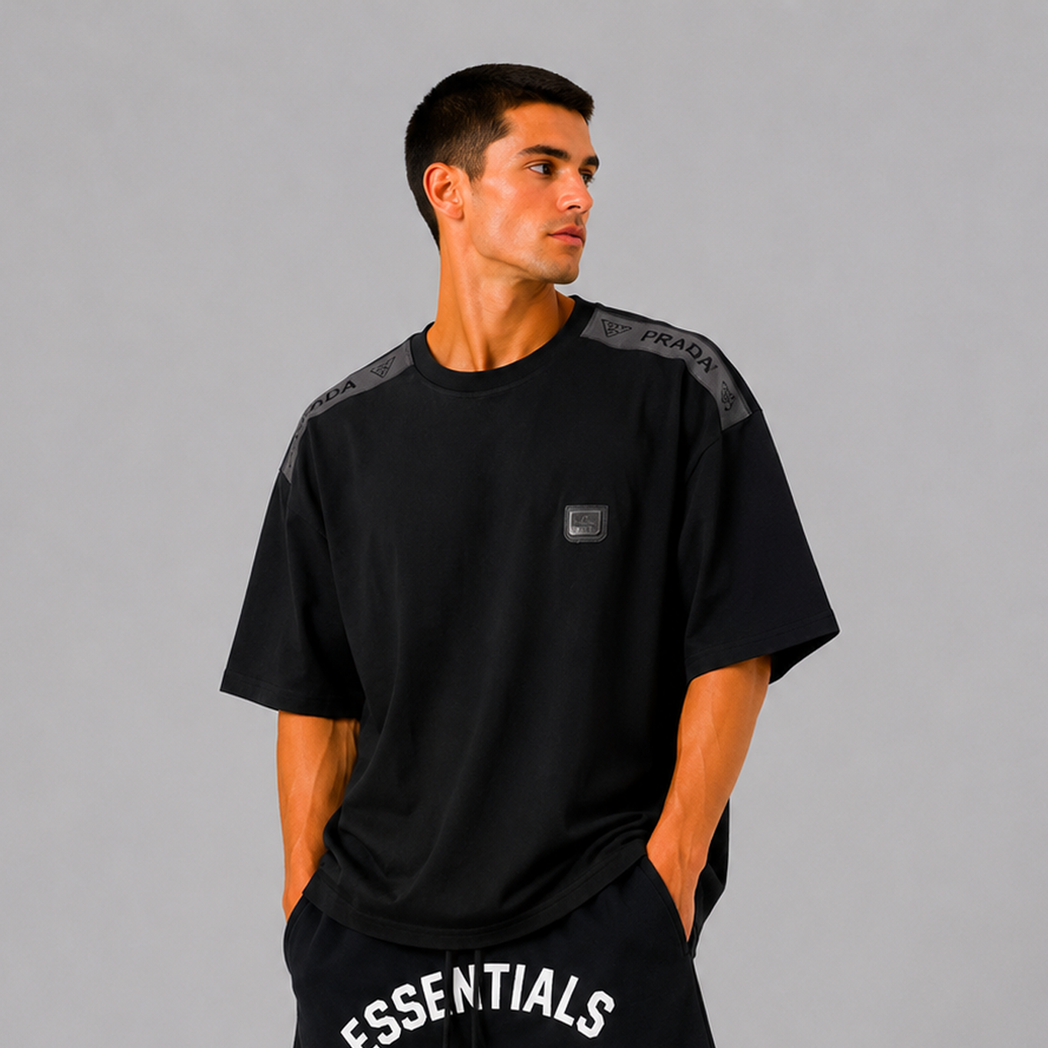PRADA RIBBON Oversized T-shirt