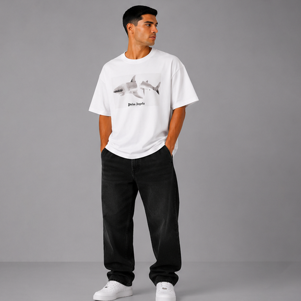 PALM ANGELS SHARK Oversized T-shirt